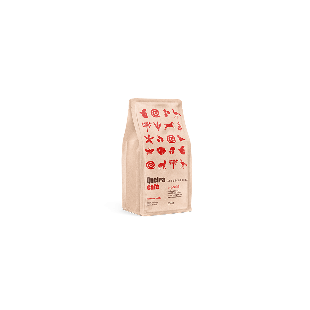 Café especial orgânico Queira, torrado em grãos, 250g